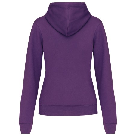 Sudadera capucha contrastada mujer