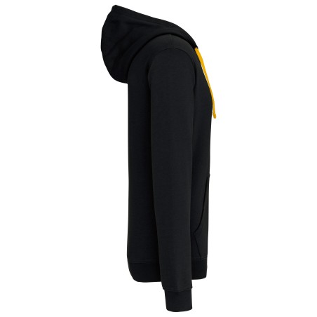 Sudadera capucha y cremallera contrastada