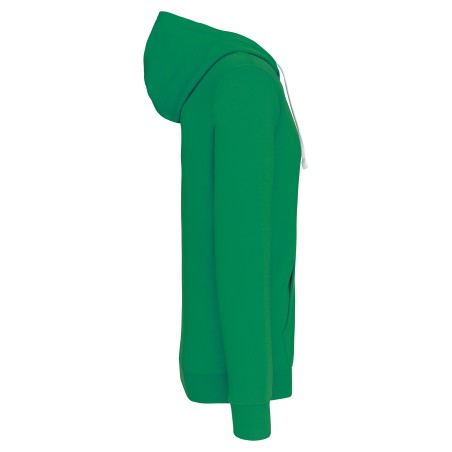 Sudadera capucha y cremallera contrastada