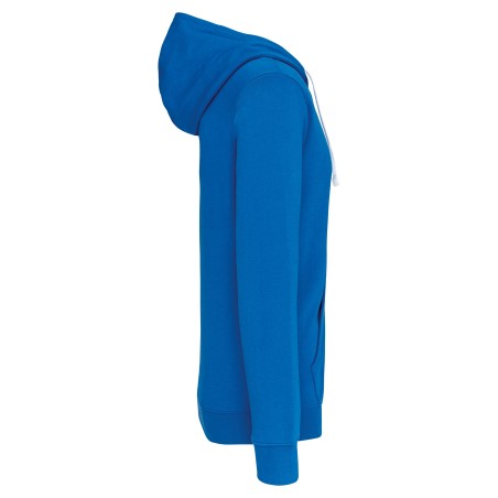 Sudadera capucha y cremallera contrastada