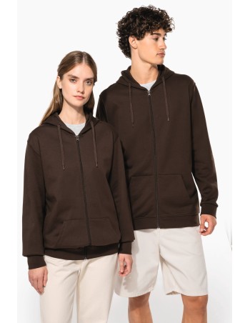 Full zip hooded sweatshirt