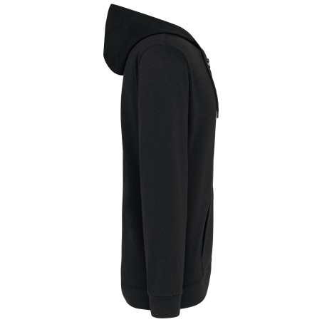 Full zip hooded sweatshirt