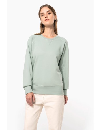 Sudadera algodón orgánico con cuello redondo y mangas...