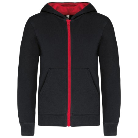 Sudadera capucha y cremallera niños