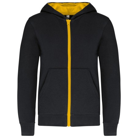 Sudadera capucha y cremallera niños