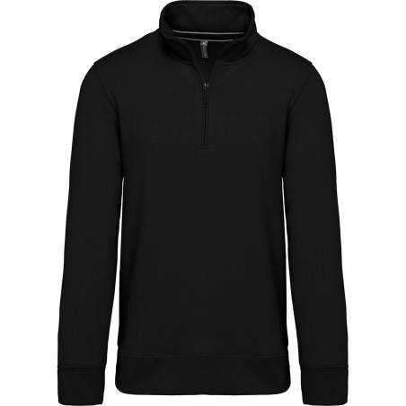 Zipped neck sweatshirt