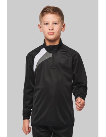 Kids\\\' zip neck training top