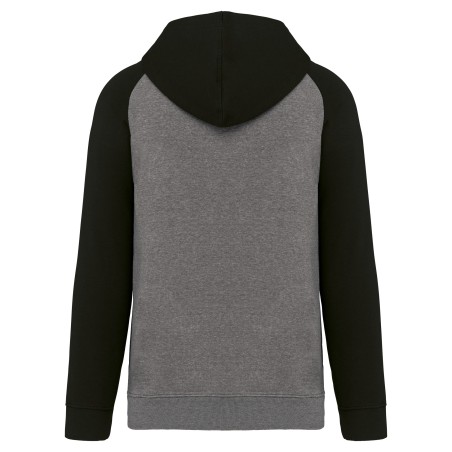 Sudadera bicolor con capucha para niños
