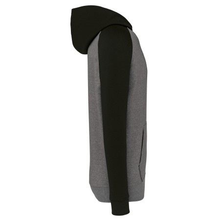 Sudadera bicolor con capucha para niños