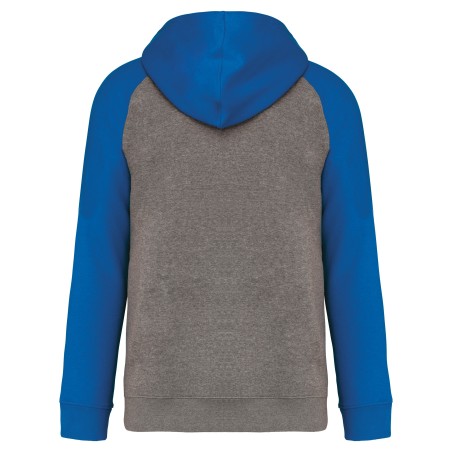 Sudadera bicolor con capucha para niños