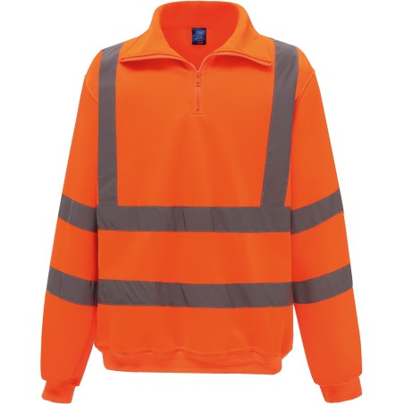 Hi-Vis Zip Neck Sweatshirt