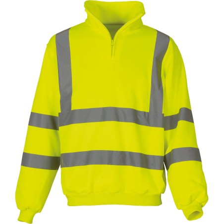 Hi-Vis Zip Neck Sweatshirt