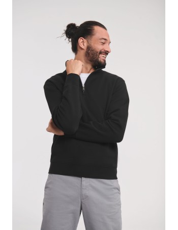 Authentic zipped neck sweatshirt