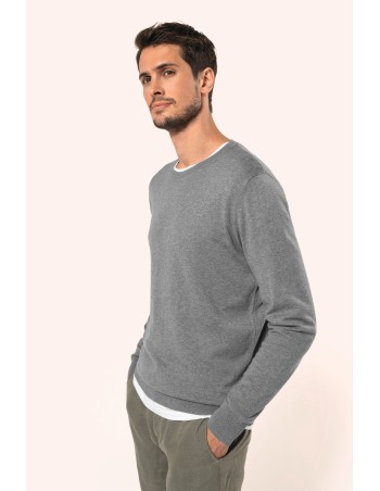 Men’s crew neck Supima® jumper