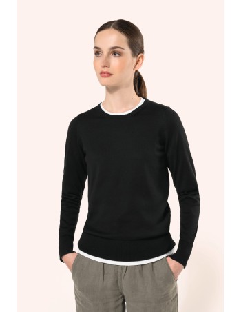 Jersey Supima® cuello redondo mujer