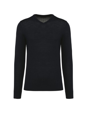 Men\\\'s V-neck merino jumper 2