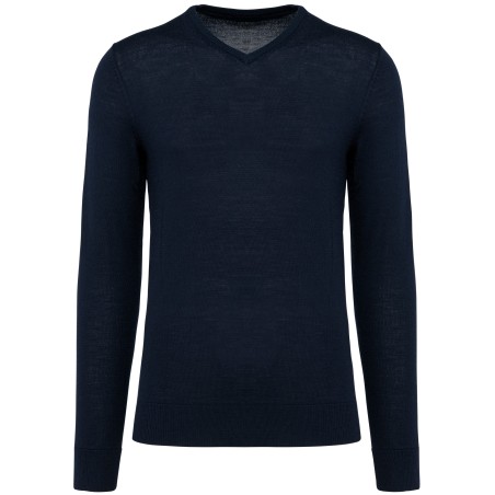 Men\\\'s V-neck merino jumper