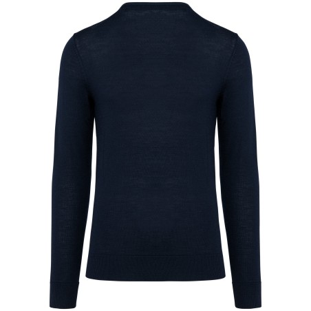 Jersey lana merina cuello de pico hombre