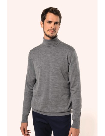 Men\\\'s roll-neck merino jumper