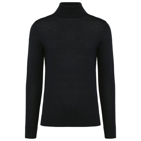 Jersey lana merina cuello vuelto hombre