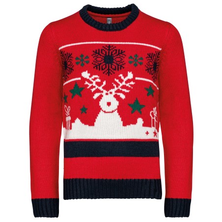 Jersey cuello redondo de Navidad infantil