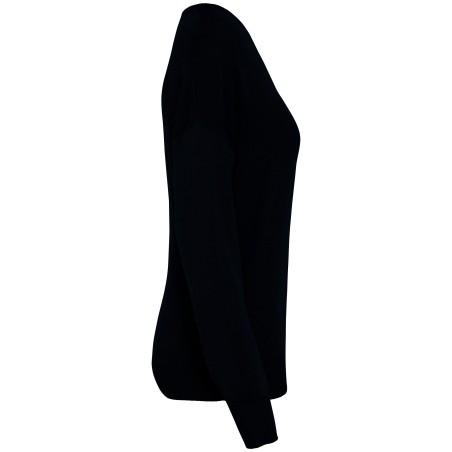 Jersey ecorresponsable cuello de pico de lyocell mujer