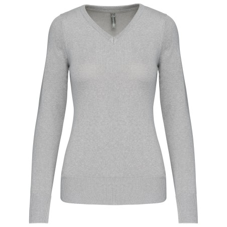 Jersey cuello de pico mujer
