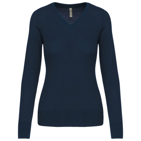 Jersey cuello de pico mujer