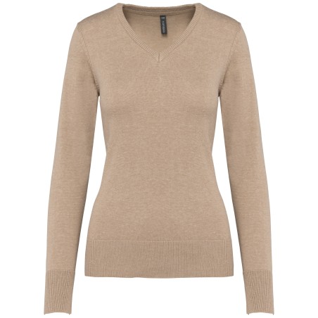 Jersey cuello de pico mujer