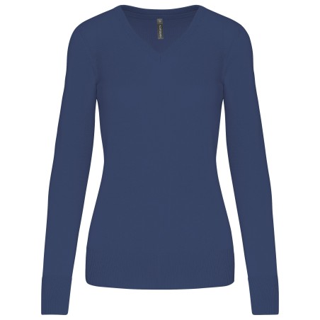Jersey cuello de pico mujer