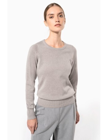 Jersey cuello redondo manga larga mujer