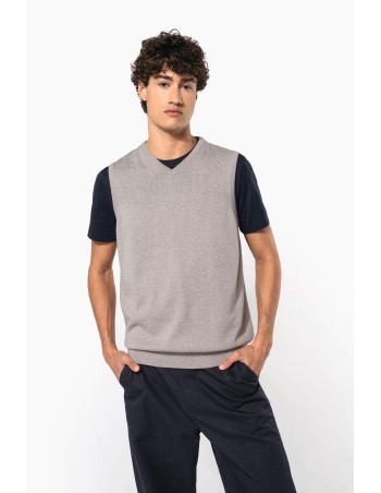 Jersey cuello de pico sin mangas