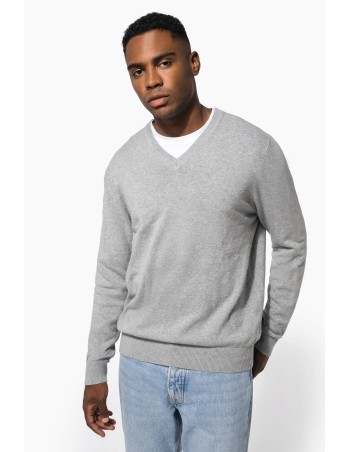 Men\\\'s premium V-neck jumper