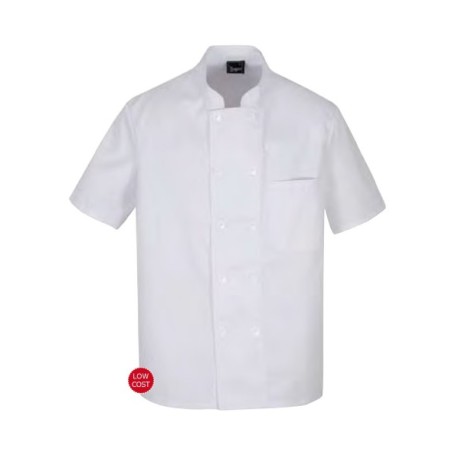CHAQUETA COCINA MANGA CORTA CIERRE BOTONES