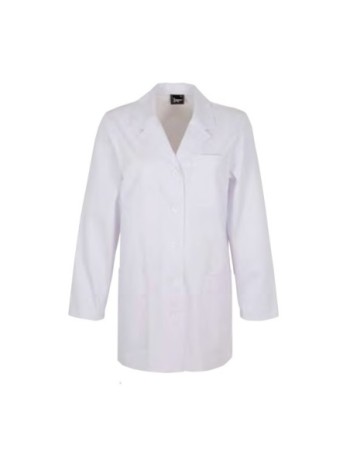 CHAQUETA BLANCA SANITARIA MANGA LARGA