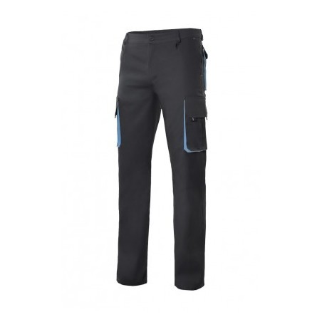 PANTALÓN LABORAL BICOLOR MULTIBOLSILLOS RIBETES