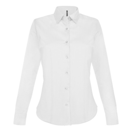 CAMISA MANGA LARGA MUJER ENTALLADA