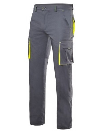 PANTALÓN DE TRABAJO MULTIBOLSILLOS BICOLOR STRETCH ELÁSTICO