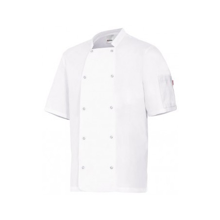 CHAQUETA DE COCINA MANGA CORTA CON CORCHETES