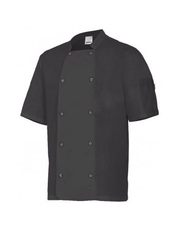 CHAQUETA DE COCINA MANGA CORTA CON CORCHETES