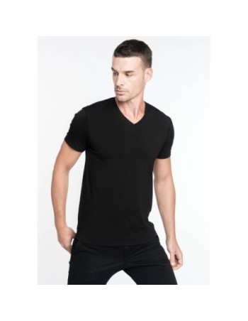 CAMISETA DE TRABAJO MANGA CORTA CUELLO PICO