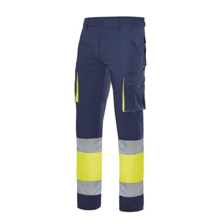 PANTALÓN DE TRABAJO ELÁSTCO CON BANDAS REFLECTANTES