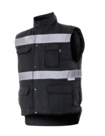 CHALECO CINTAS REFLECTANTES ACOLCHADO MULTIBOLSILLOS