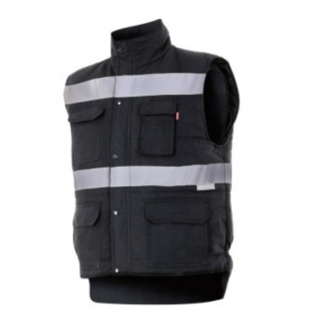CHALECO CINTAS REFLECTANTES ACOLCHADO MULTIBOLSILLOS