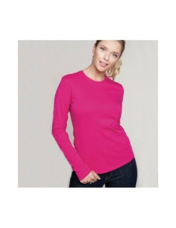 CAMISETA MUJER MANGA LARGA AJUSTADA