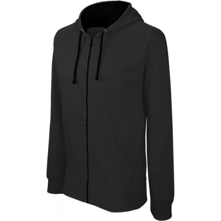 SUDADERA BICOLOR CAPUCHA Y CREMALLERA