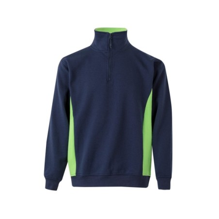 SUDADERA MEDIA CREMALLERA BICOLOR CONSTRASTES