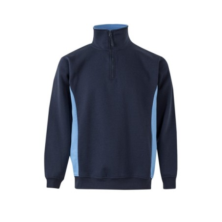 SUDADERA MEDIA CREMALLERA BICOLOR CONSTRASTES