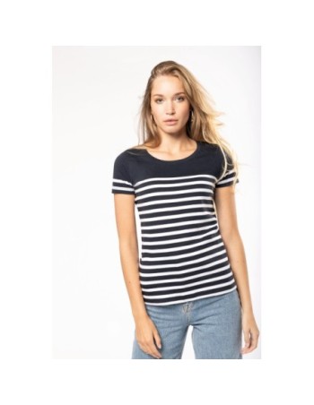 Camiseta marinera algodón orgánico mujer