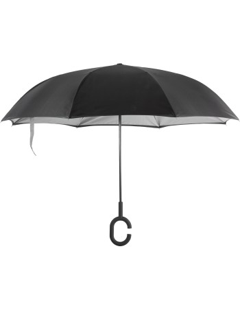 Hands-free reverse open umbrella